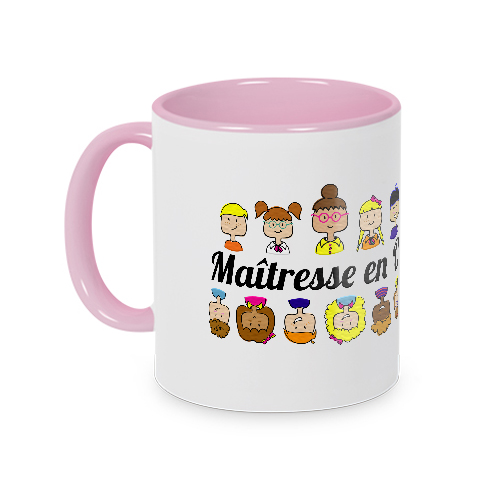 Mug rose Maîtresse en or
