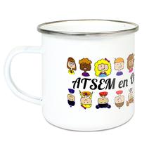Tasse émaillée ATSEM en or