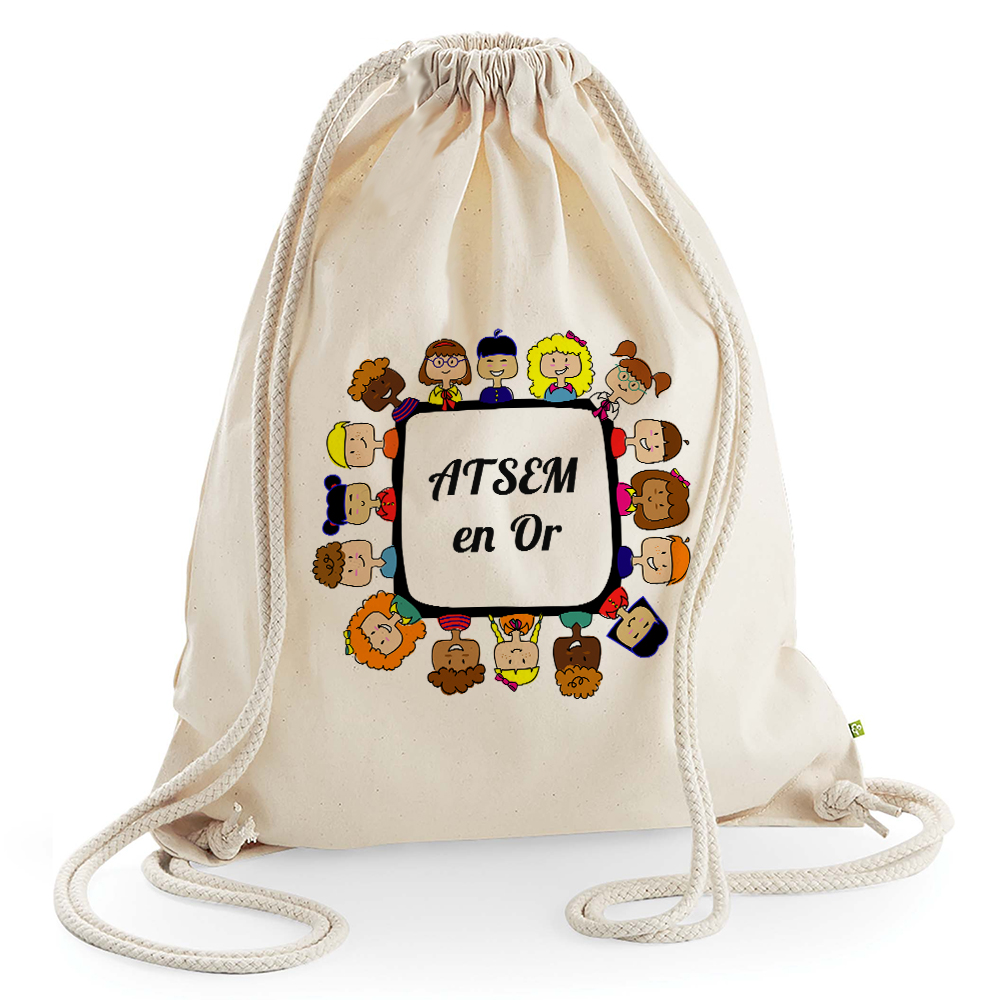 Sac de loisir beige ATSEM en or