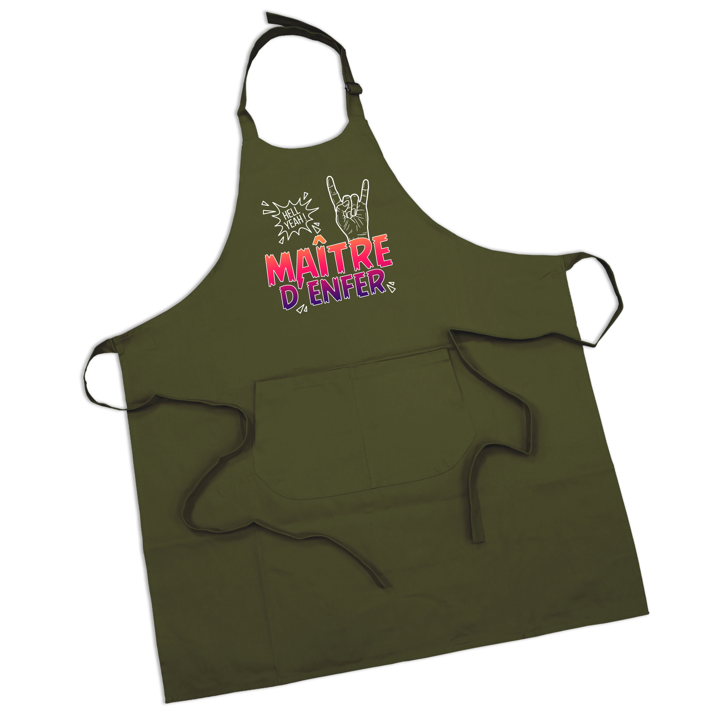 Tablier olive Maître d'Enfer