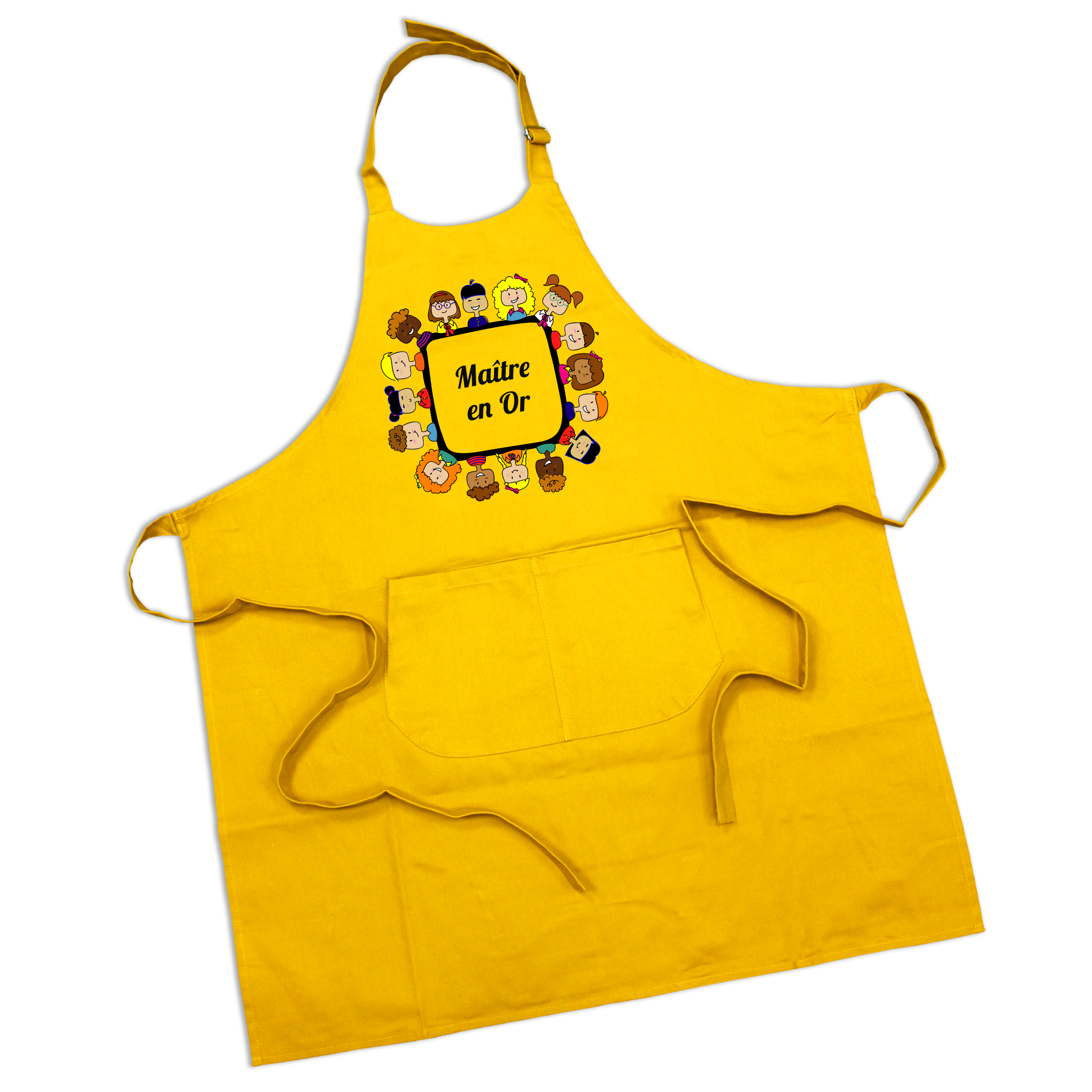 Tablier jaune Maître en or