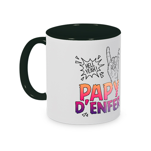 Mug papy d'enfer noir