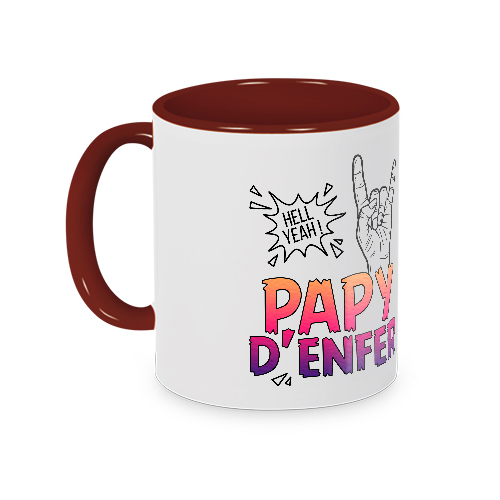 Mug papy d'enfer rouge