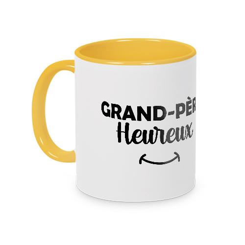 Mug grand-père heureux jaune