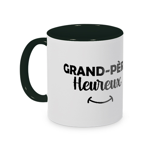 Mug grand-père heureux noir