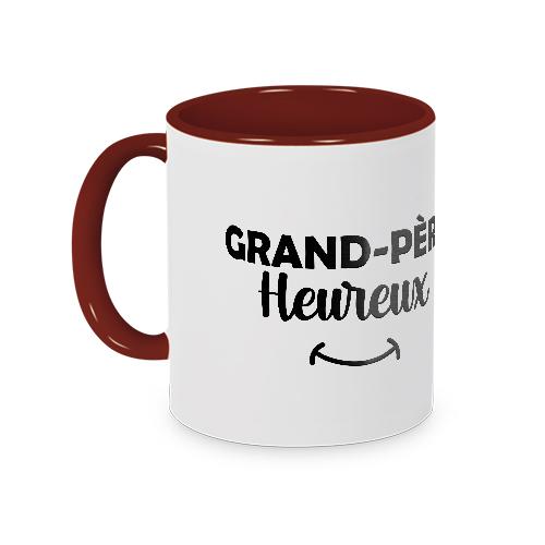 Mug grand-père heureux rouge