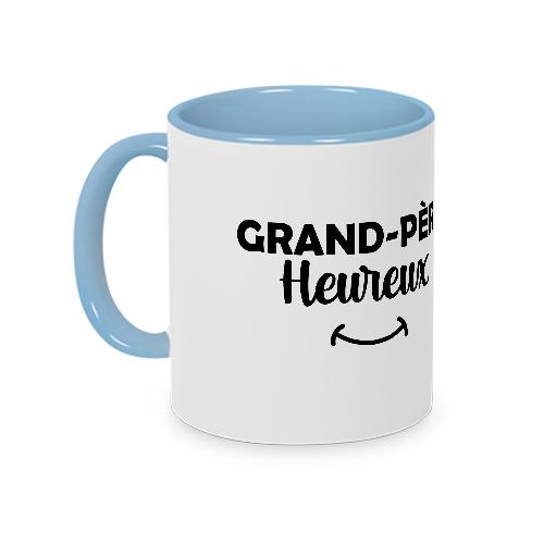 Mug grand-père heureux bleu