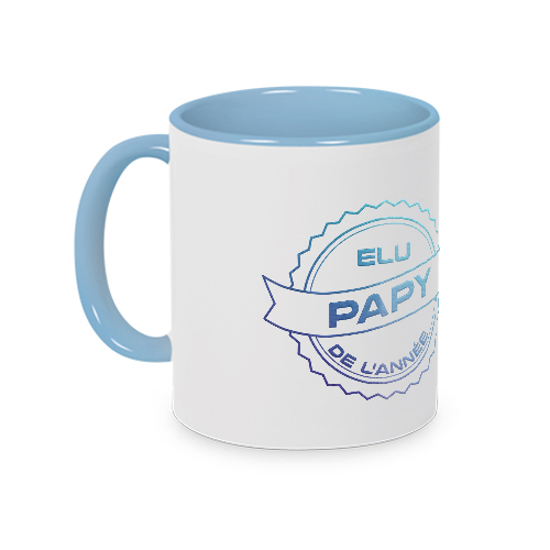 Mug papy de l'année bleu