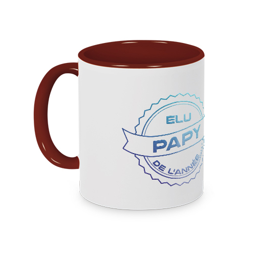 Mug papy de l'année rouge