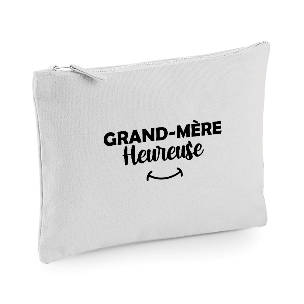 Pochette multi-usage grise Grand-mère heureuse