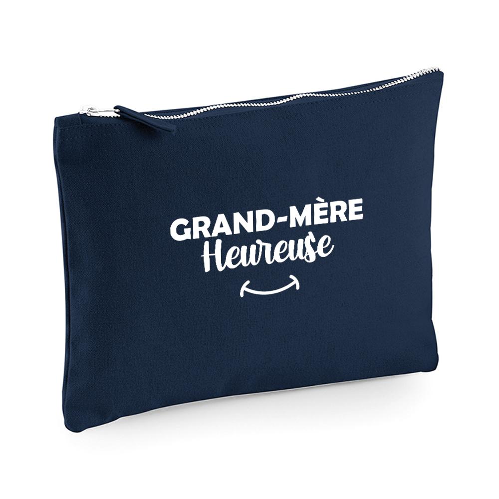 Pochette multi-usage bleue Grand-mère heureuse