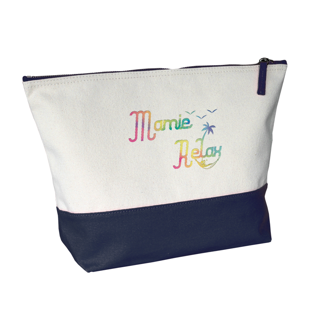 Grande trousse bicolore bleue Mamie Relax