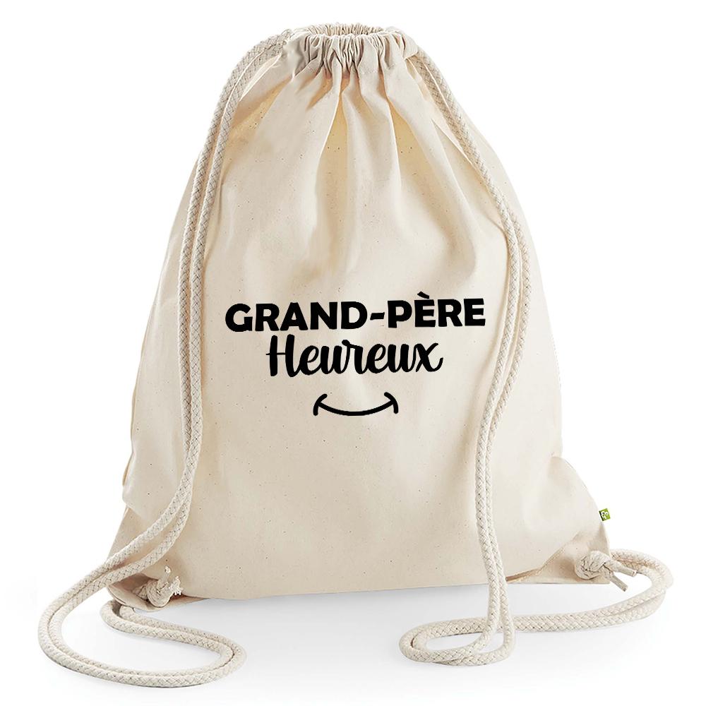 Sac loisir grand-père heureux beige