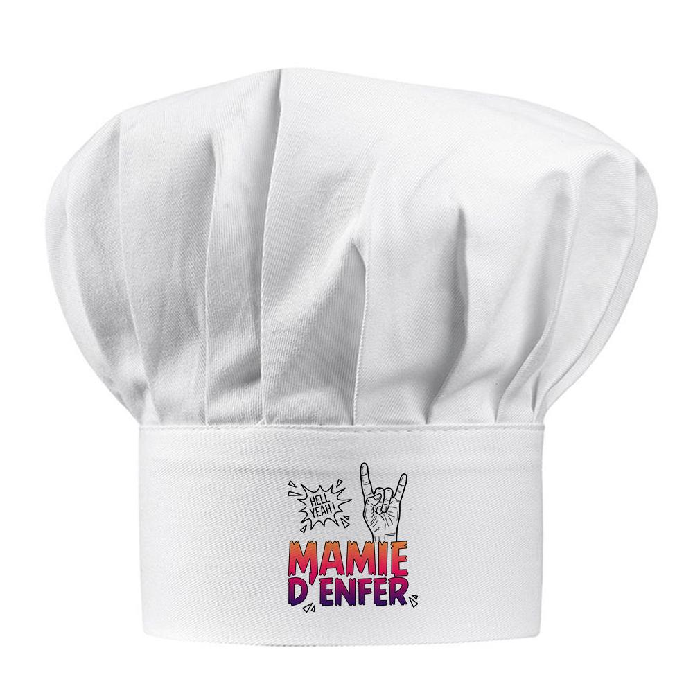 Toque blanche Mamie d'Enfer