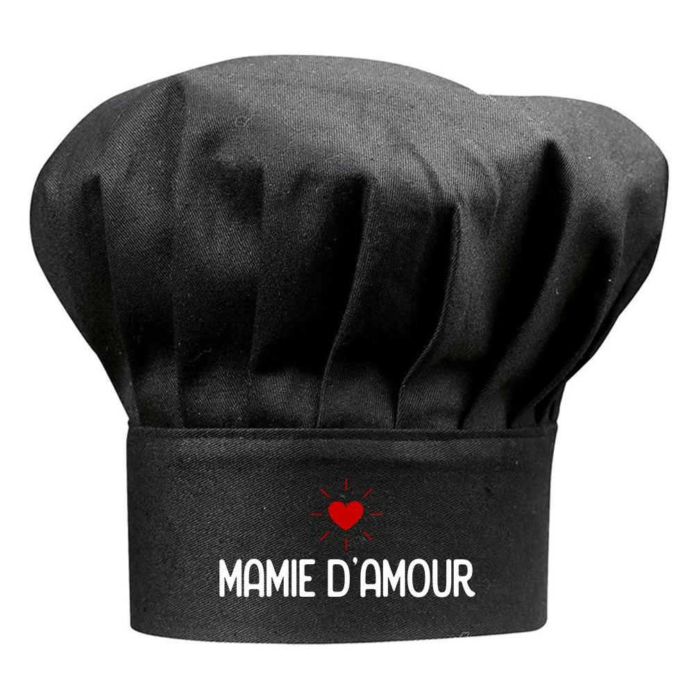 Toque noire Mamie d'amour