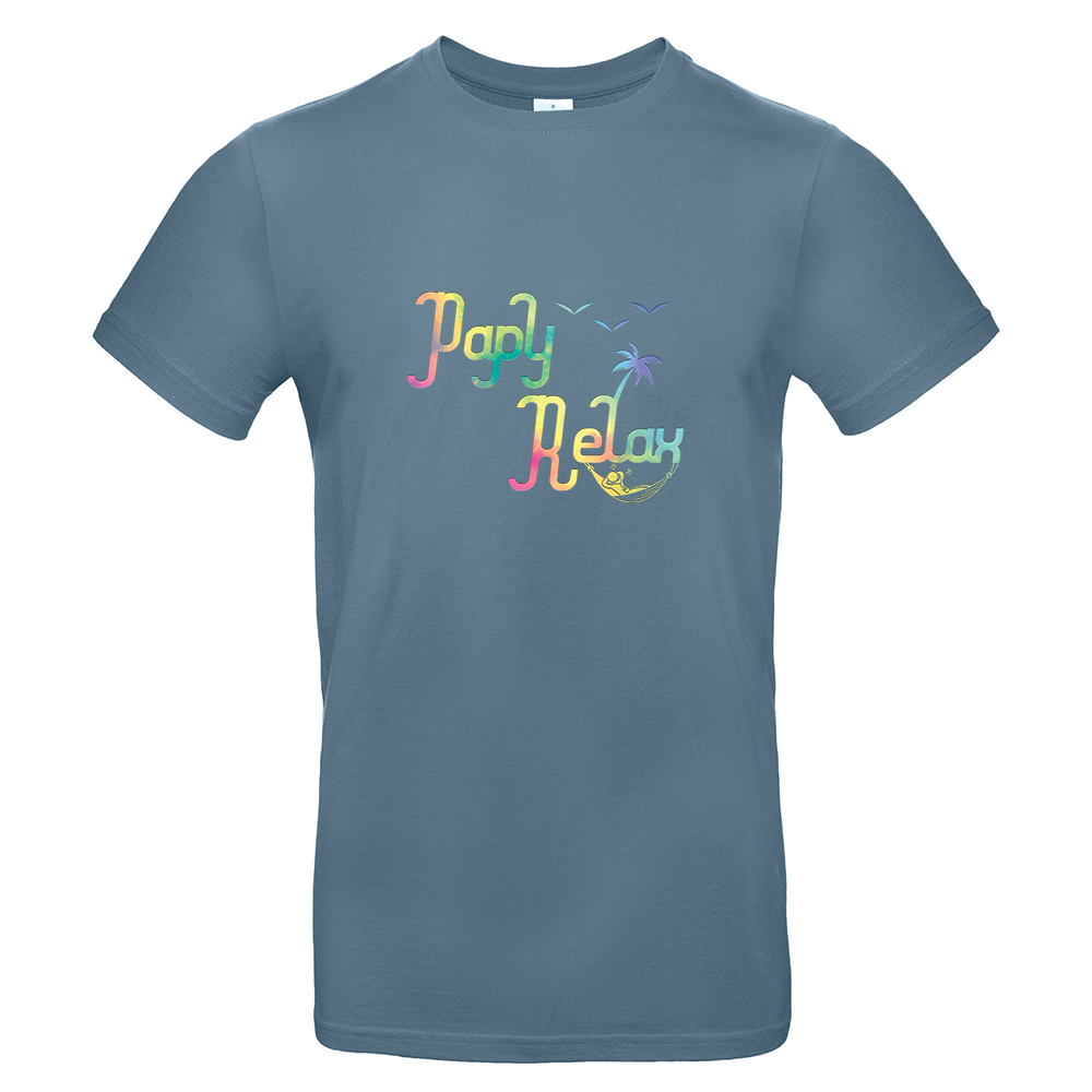 T-shirt papy relax bleu