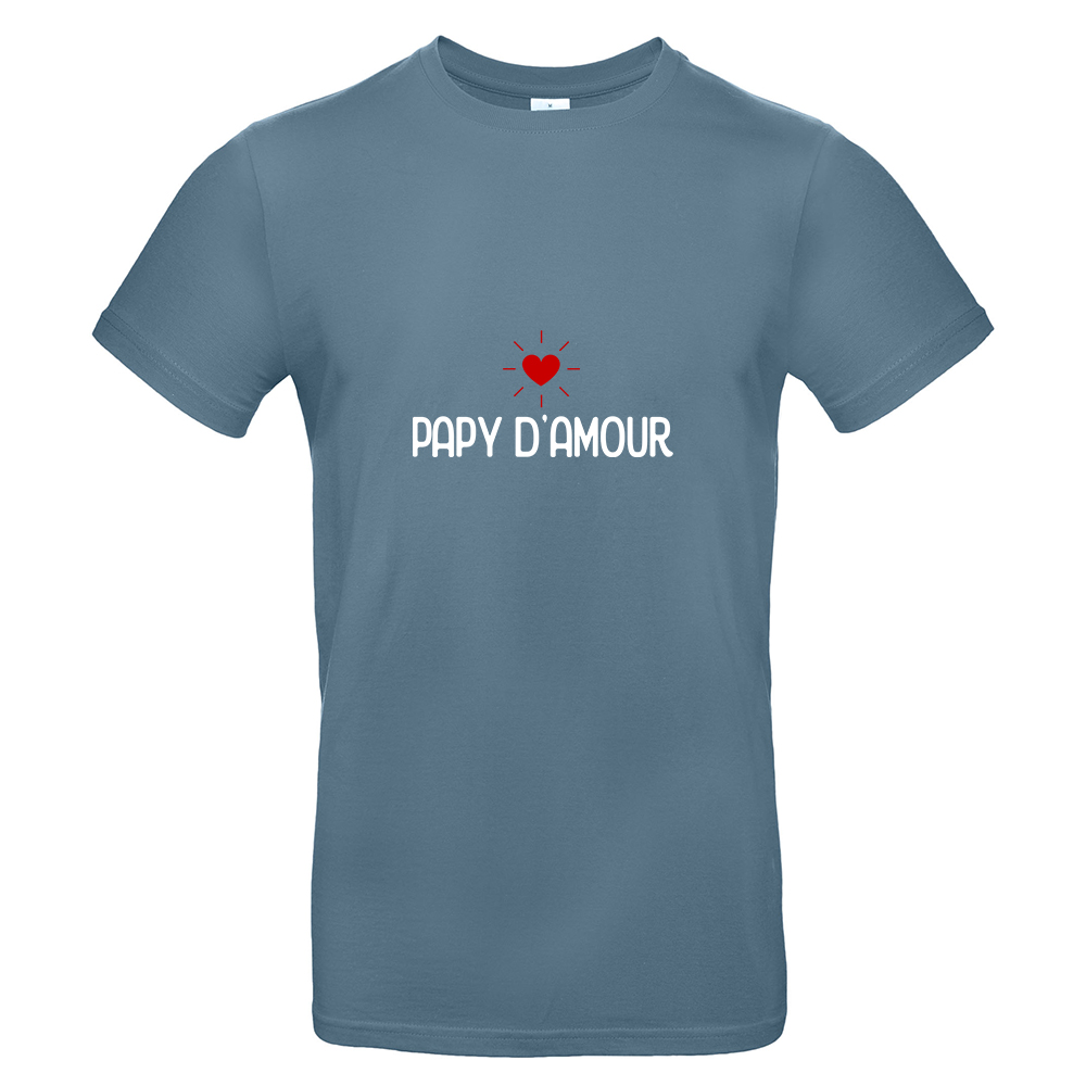 T-shirt papy d'amour bleu