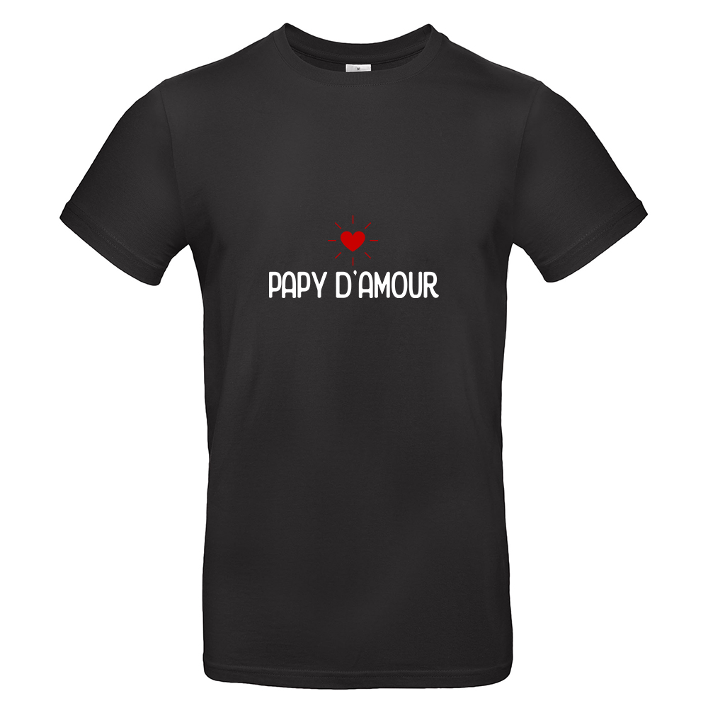 T-shirt papy d'amour noir