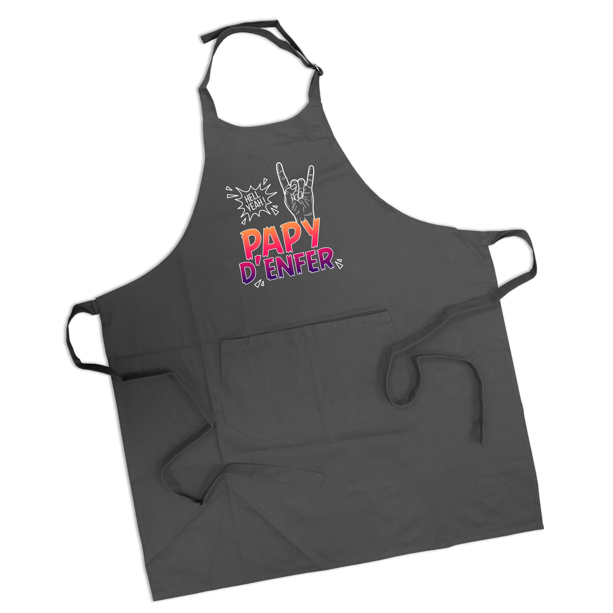 Tablier papy d'enfer anthracite