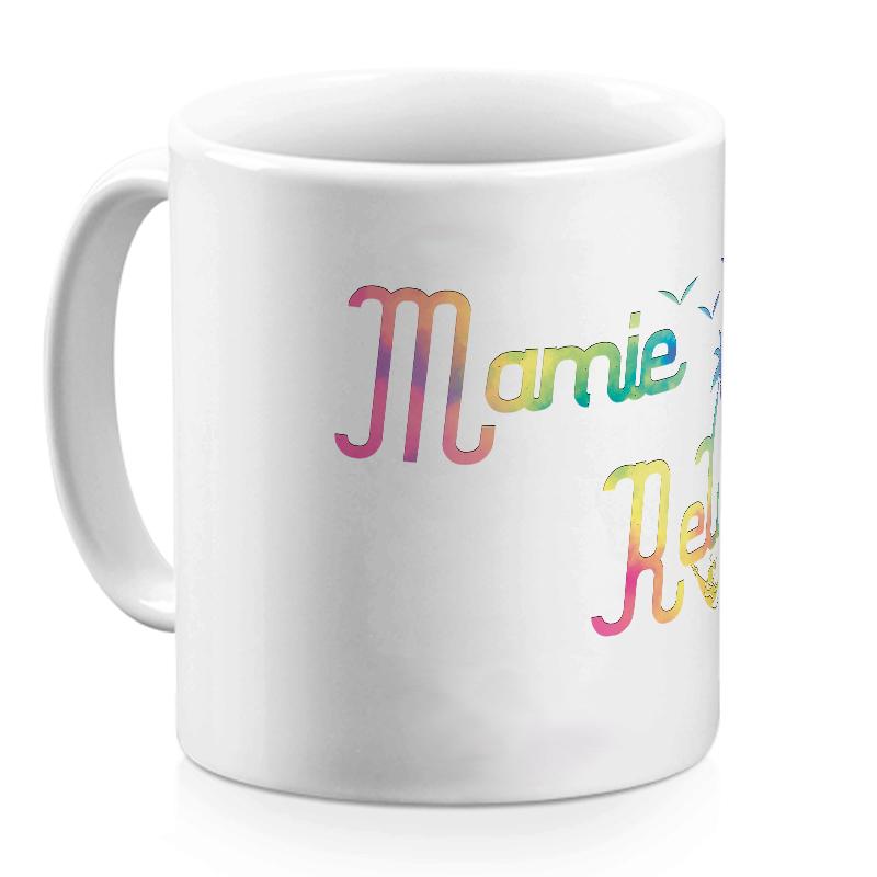 Mug céramique blanc Mamie Relax