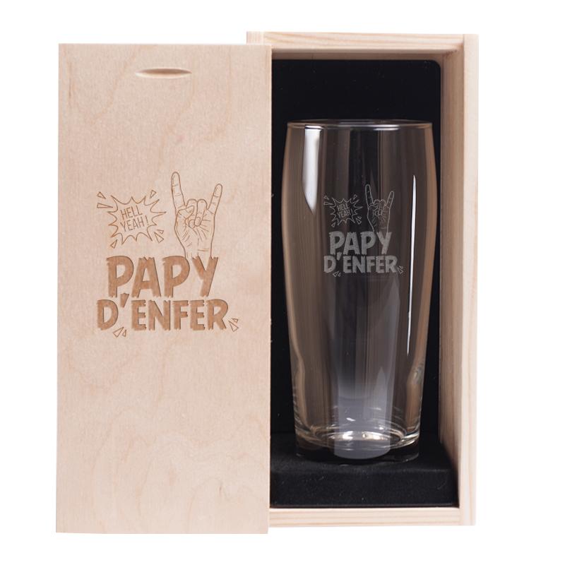 Verre à bière papy d'enfer