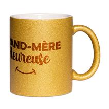 Mug à paillettes Grand-mère heureuse