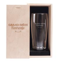 Verre à bière Grand-mère heureuse