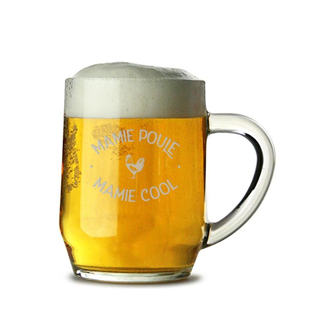Chope de bière Mamie Poule Mamie Cool