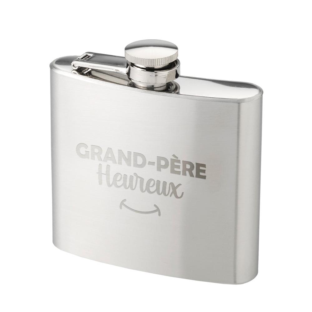 Flasque grand-père heureux