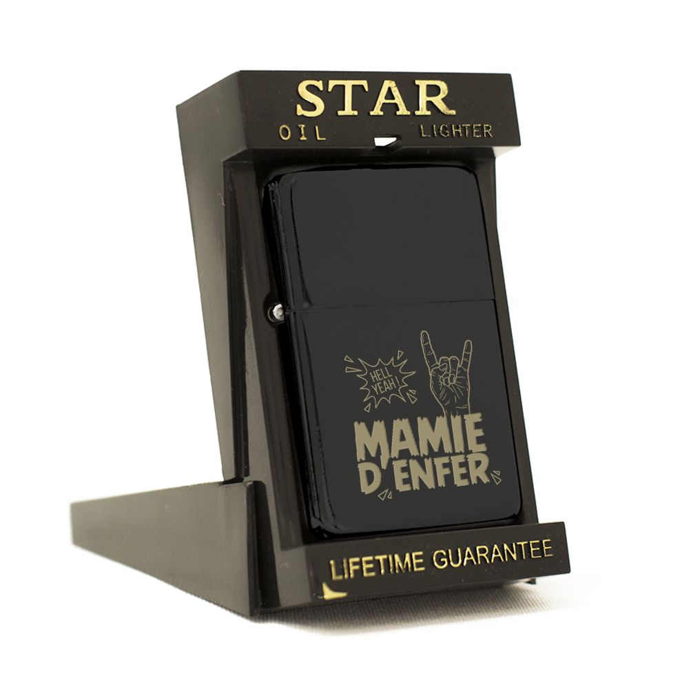 Briquet Star noir Mamie d'Enfer