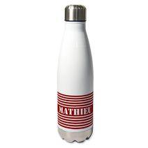 Bouteille thermos imprimée marinière