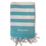 Fouta de plage brode - double ponge