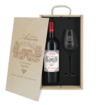 Caisse  vin 2 pices grave Bastide Amour