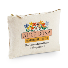 Pochette Fleurs des champs personnalisée 