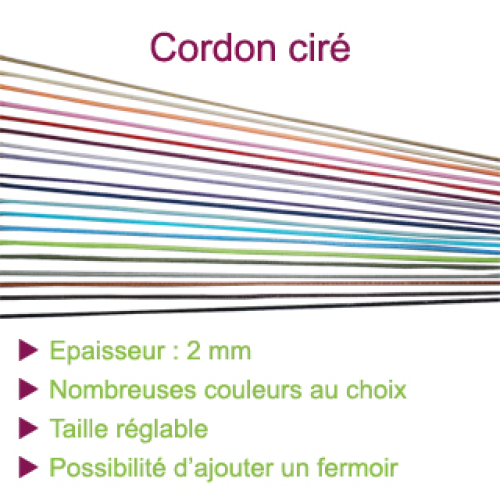 Cordons en coton ciré
