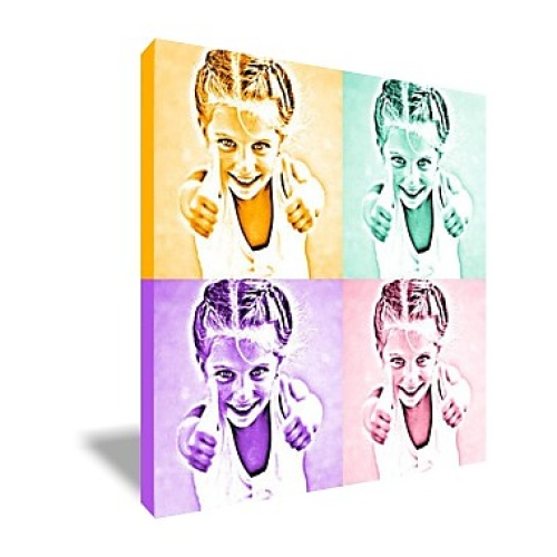tableau pop art monochrome 4 photos