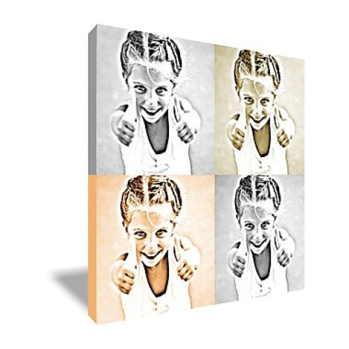 tableau pop art monochrome 4 photos