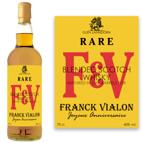 Whisky personnalisé initiales