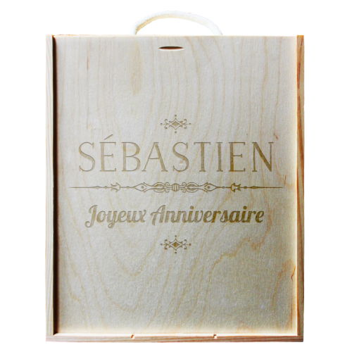 Coffret vin personnalisé 3 bouteilles prénom 