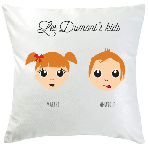 Coussin my family personnalisé 2 visages