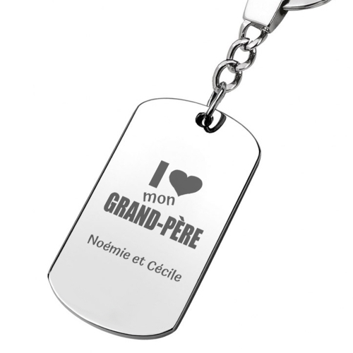 Porte-clés gravé grand-père
