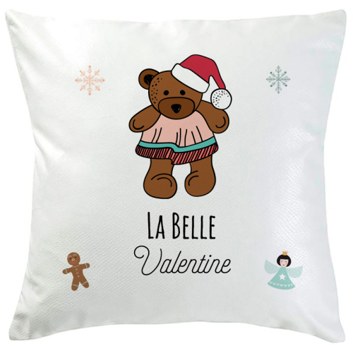 Coussin theme noel ourson noel