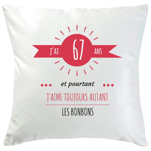 Coussin age et pourtant fuschia