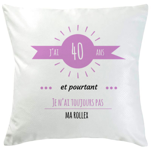 Coussin age et pourtant mauve