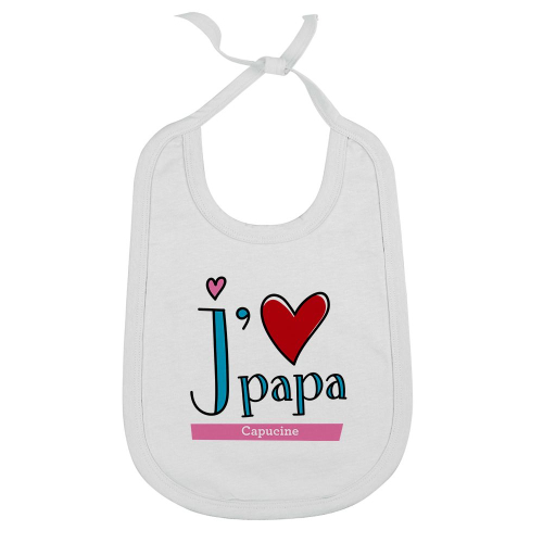 Bavoir bébé j'aime papa