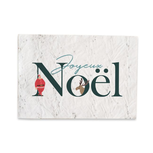 Carte de Noël biodégradable à faire pousser