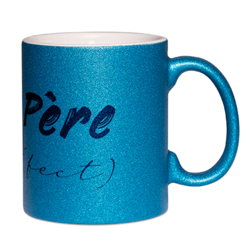 Mug à paillettes bleu père (fect)
