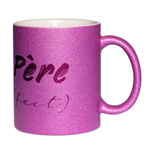 Mug à paillettes violet père (fect)