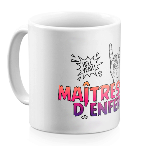 Mug Maîtresse d'enfer blanc