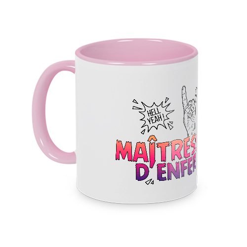Mug Maîtresse d'enfer rose